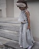 sukienki dla dziewczynki Komplet muślinowy boho dla dziewczynki top i spódnica ecru melange 4