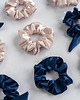 gumki do włosów Scrunchie SATIN granatowa 1