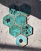 kafle i panele Płytki Ceramiczne Kafle Romb Turkus Grafit 1