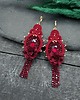 kolczyki soutache Kolczyki sutasz bordowe wieczorowe błyszczące z cyrkoniami Joy 2