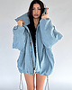 kurtki damskie Kurtka jeansowa typu bomber oversize denim light blue 8