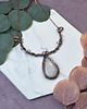 kolie Miedziany naszyjnik wire wrapping z kamieniem księżycowym #504 2