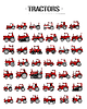 obrazy i plakaty do pokoju dziecięcego Czerwone Traktory! Dużo Traktorów! 50x70cm :) 2