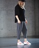 t-shirt damskie T-shirt oversize Wafel czarny 2
