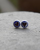 kolczyki wire wrapping Maleńkie serduszka  - sztyfty 1