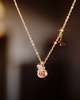 złote naszyjniki Granat na łańcuszku z cyrkonią 4