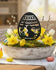 ozdoby wielkanocne Jajko Wielkanocne Czarne Figurka na Stołu do Koszyczka Prezent Świąteczny 2