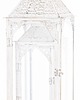 świeczniki i świece Komplet 2 lampionów metalowych białych BLANKU 48/64 x 17/22 cm 2