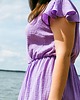 sukienki midi damskie Lawendowa Muślinowa Sukienka Midi W Stylu Boho 4