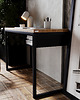 biurka Biurko industrialne loft stal drewno Fiemme czarne 120cm x 50cm dąb 3