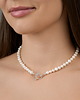 chokery Choker / naszyjnik "Heart" z naturalnych pereł- srebro 925 pozłacane 1