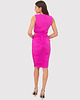 sukienki midi damskie Różowa sukienka midi bodycon z wycięciem DA1768 HOT PINK 1