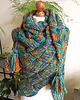 szale damskie Kolorowa Chusta BOHO z chwostami 6