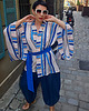 bluzki kimonowe damskie New jedwabne Kimono paski 2