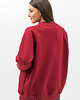 bluza bez kaptura damska Bluza basic ciepła ,,SEDA" bordo 2