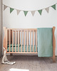 kocyki, kołderki, pościel dla dzieci Lniana pościel do łóżeczka CLASSIC EUCALYPTUS GREEN 4