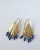 kolczyki z kamieniami Kolczyki ORIGAMI wachlarze z lapis lazuli 1