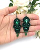 kolczyki soutache Kolczyki sutasz zielone Anya delikatne romantyczne małe 1