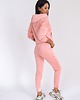komplety damskie Różowy welurowy dres OOH LA LA 1