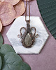 wisiory Miedziany wisiorek wire wrapping z obsydianem #464 1