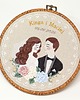 Ślub - inne Personalizowana pamiątka ślubna, haft w oprawie vintage 6