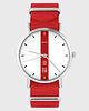 zegarki damskie Zegarek - Szczęście - czerwony, nylonowy 1
