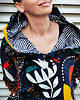 bluza z kapturem damska African Batic bluza oversize patchwork z kapturem 2