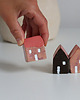 figurki i rzeźby Ceramiczne domki, dekoracja, komplet 4 szt. 1