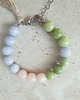 bransoletki z kamieni naturalnych Bransoletka SPRING  jadeit, zieleń, lila, róż, duże kulki 3