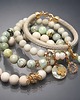 bransoletki z kamieni naturalnych Ivory and pistachios vol. 7 /27.11.24/ - set 2