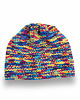 czapki damskie 6928 Wielobarwna Czapka Beanie - Ręcznie Robiona 2