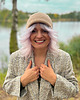 czapki damskie Czapka beanie z bawełny logo kolorowe Beżowa 1