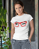 t-shirt damskie czerwone okulary koszulka 2