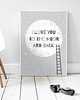 inne I love you to the moon and back GRAY | A4 1
