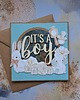 kartki scrapbooking Kartka na baby shower chłopca (w kopercie) 2