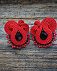 kolczyki soutache Czerwono-czarne kolczyki soutache 3