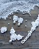kolie Ślubny naszyjnik soutache z perełkami 7