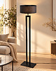 lampy podłogowe Czarna nowoczesna lampa podłogowa do czytania w salonie KALIFORNIA BOHO 1