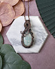wisiory Miedziany wisiorek wire wrapping z amazonitem #470 1