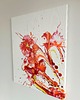obrazy Pomarańczowe Kwiaty 50x60 cm obraz abstrakcyjny ręcznie malowany 3