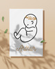 plakaty Plakat Personalizowany imię dziecka line art 2