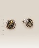kolczyki z kamieniami Kolczyki sztyft z zielonym bursztynem 14x10mm 1
