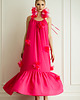 sukienki maxi damskie Summer In The City fuksja z kwiatami MADE IN WROCŁAW 1