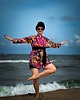 sukienki mini damskie Jedwabiste KIMONO/SUKIENKA kopertowa wzór ośmiornice 100% WISKOZA PREMIUM 6