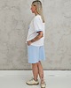 szorty damskie Amrita komfortowe spodenki z ozdobnym szwem - Baby Blue 5