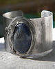 bransoletki wire wrapping Lapis lazuli z listkiem     - BRANSOLETA MANKIET - CUFF 1