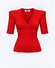t-shirt damskie T-shirt CLOSE V-Neck Red 1