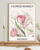 grafiki i ilustracje PLAKAT kwiaty flower market tulipany 1