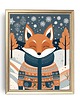 grafiki i ilustracje PLAKAT świąteczny zimowa ilustracja lis pokój dziecka 2