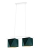 lampy wiszące Nowoczesna 2-punktowa lampa wisząca  MADRYT GOLD z geometrycznymi kloszami 4